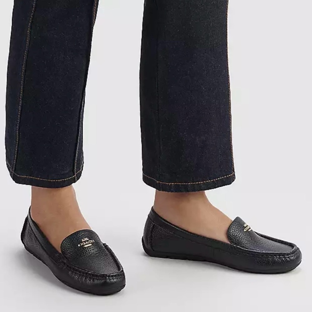 Black Coach Mary Lock Up Leather Loafers 🖤